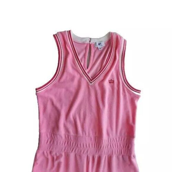 NWT Juicy Couture Light PINK Terry Capri Length Jumpsuit, New - Picture 3 of 16